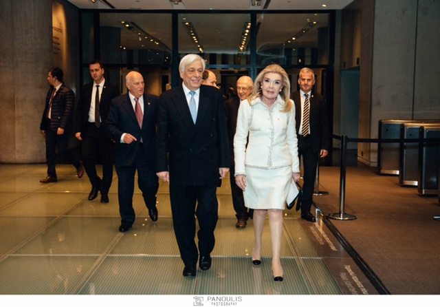 H Πρέσβυς Καλής Θελήσεως της UNESCO κυρία Μαριάννα Β. Βαρδινογιάννη και ο Πρόεδρος της Δημοκρατίας κύριος Προκόπιος Παυλόπουλος.