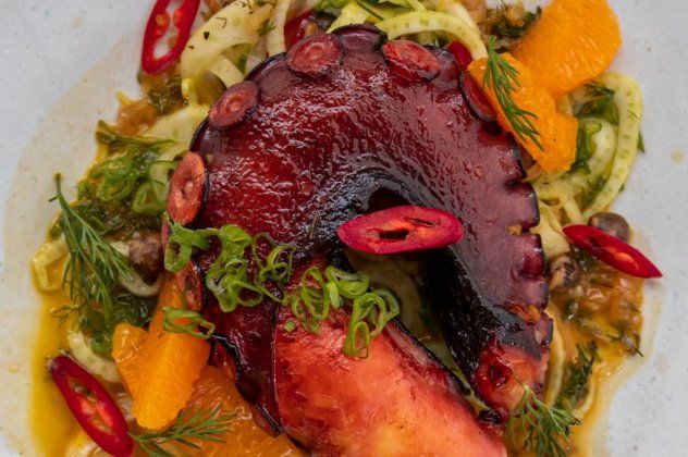 Ο Γιάννης Λουκάκος σε ένα υπέροχο πιάτο: Χταπόδι τηγανητό με ούζο – Υπέροχα χρώματα και αρώματα