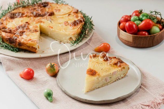 Ντίνα Νικολάου: Πατατόπιτα με τυρί κρέμα και γαλοπούλα